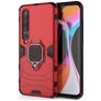 Mobigear Armor Ring Coque Xiaomi Mi 10 Coque arrière Rigide Anti-Chocs avec Anneau-Support - Rouge