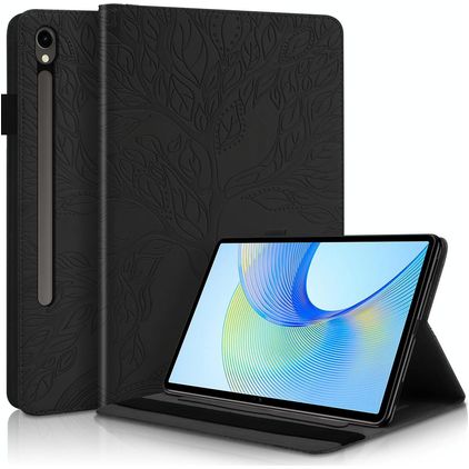 Mobigear Tree Coque Samsung Galaxy Tab S10 FE Plus Etui + Porte-crayon - Noir