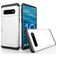 Mobigear Card Coque Samsung Galaxy S10 Coque arrière Rigide Anti-Chocs avec Porte-Cartes - Blanc