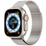 Mobigear Premium Loop Bracelet Milanais Apple Watch Fermeture magnétique - 42/41/40/38 mm - Lumière stellaire