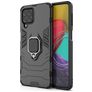 Mobigear Armor Ring Coque Samsung Galaxy M53 Coque arrière Rigide Anti-Chocs avec Anneau-Support - Noir