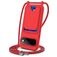 Mobigear Lanyard Card Google Pixel 11 Pro XL Coque avec cordon en Silicone et Porte-Cartes - Rouge