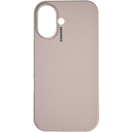 Nudient Base Coque iPhone 16 Coque arrière en Silicone - Stone Beige
