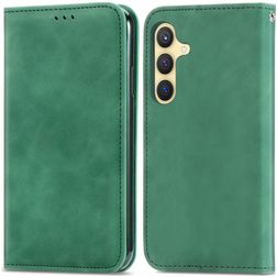 Mobigear Retro Slim Housse Samsung Galaxy S25 Etui Porte-Monnaie - Vert