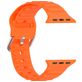Mobigear Bumpy Bracelet Silicone Apple Watch Fermeture boucle ardillon - 49/46/45/44 mm - Orange