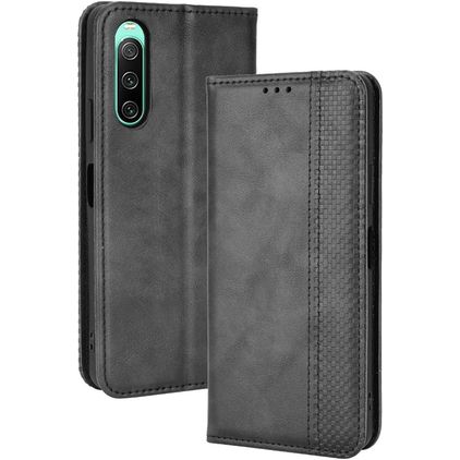 Mobigear Sensation Sony Xperia 10 IV Étui Portefeuille - Noir