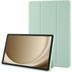 Mobigear Tri-Fold Gel Coque Samsung Galaxy Tab A11 Plus Etui en TPU,Similicuir - Vert