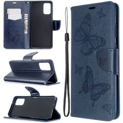 Mobigear Butterfly Housse Samsung Galaxy S20 Plus Etui Porte-Monnaie - Bleu