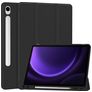 Mobigear Tri-Fold Gel Coque Samsung Galaxy Tab S9 FE Etui en TPU,Similicuir + Porte-crayon - Noir