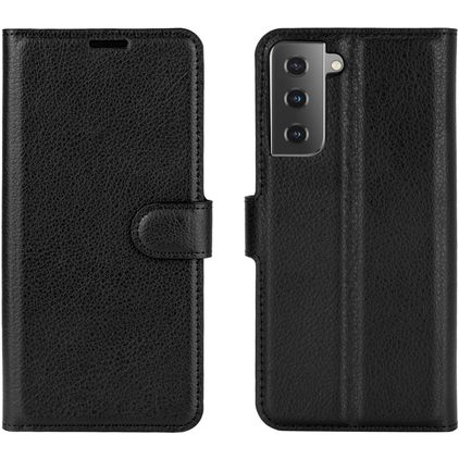 Mobigear Classic Housse Samsung Galaxy S21 Etui Porte-Monnaie - Noir