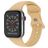 Mobigear Sport Dual Bracelet Silicone Apple Watch Fermeture à clou et passant - 42/41/40/38 mm - Beige
