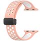 Mobigear Sport Plus Mag Bracelet Silicone Apple Watch Fermeture magnétique - 42/41/40/38 mm - Blanc / Rose