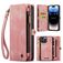 CaseMe 008 iPhone 14 Pro Max Coque Étui 2en1 avec coque amovible Portefeuille - Rose