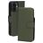 Mobiparts iPhone 16 MagSafe Coque Cuir véritable Étui 2en1 avec coque amovible Portefeuille - Vert