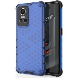 Mobigear Honeycomb Coque Realme GT Neo 3 Coque arrière Rigide Anti-Chocs - Bleu
