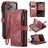 CaseMe C30 Housse iPhone 17 Pro Max Etui Porte-Monnaie - Rouge