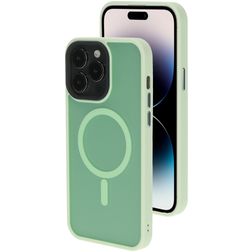 Mobiparts Hardcover Coque iPhone 14 Pro Max MagSafe Coque arrière Rigide - Satin Light Green