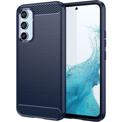 Mobigear Brushed Slim Coque Samsung Galaxy A54 Coque arrière en TPU Souple - Bleu
