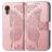 Mobigear Butterfly Housse Samsung Galaxy Xcover 7 Etui Porte-Monnaie - Rose doré