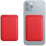 Mobigear Wallet - Porte Cartes en - 3 Cartes - Compatible MagSafe - Rouge