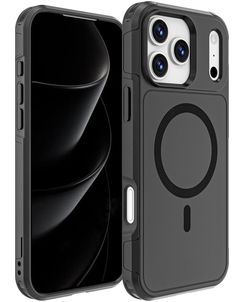 Mobigear Traveller iPhone 18 Pro Max MagSafe Plastique rigide Coque arrière - Noir