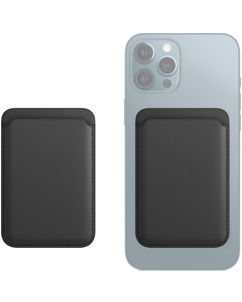 Mobigear Wallet - Porte Cartes en - 3 Cartes - Compatible MagSafe - Noir