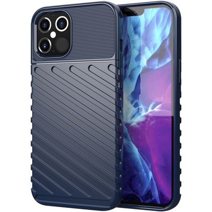 Mobigear Groove iPhone 12 Pro Max TPU souple Coque arrière - Bleu