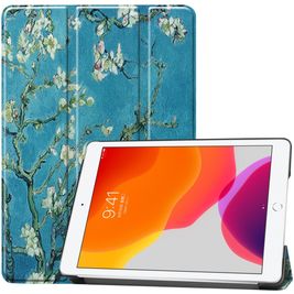 Mobigear Tri-Fold Coque iPad 7 (2019) Etui - Fleurs d'amande