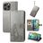 Mobigear Clover Housse iPhone 15 Pro Etui Porte-Monnaie - Gris