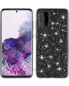 Mobigear Glitter Coque Samsung Galaxy S20 Coque arrière Rigide - Noir