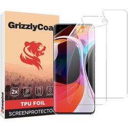 GrizzlyCoat Xiaomi Mi 10 Hydrogel TPU Protection d'écran - Compatible Coque + Cadre d'installation (Lot de 2)