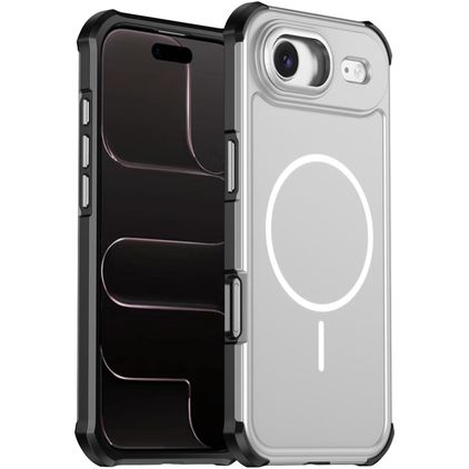 Mobigear Airbag Shockproof Coque iPhone Air MagSafe Coque arrière Rigide Anti-Chocs - Argent