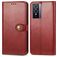 Mobigear Snap Button Housse Vivo Y76 Etui Porte-Monnaie - Rouge