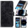 Mobigear Basic Housse iPhone 14 Pro Max Etui Porte-Monnaie - Noir