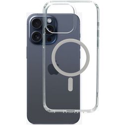 Mobiparts Hardcover Coque Transparente iPhone 15 Pro Max MagSafe Coque arrière Rigide - Transparent