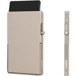 Valenta Cardprotector - Porte Cartes en en Aluminium - 5 Cartes - Compatible MagSafe - Titane