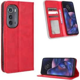 Mobigear Sensation Housse Motorola Edge (2022) Etui Porte-Monnaie - Rouge