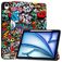 Mobigear Tri-Fold Coque iPad Air 13 Pouces (2026) Etui + Porte-crayon - Graffiti
