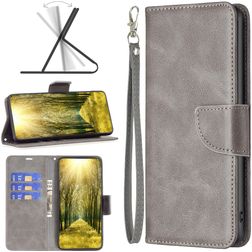 Mobigear Excellent Housse Motorola Moto E32 Etui Porte-Monnaie - Gris