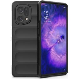 Mobigear Bumpy Coque OPPO Find X5 Coque arrière en TPU Souple - Noir
