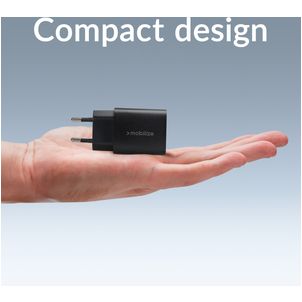 Mobigear Essentials - Simple USB-C Chargeur USB-C 1 mètre Power Delivery 20W - Noir