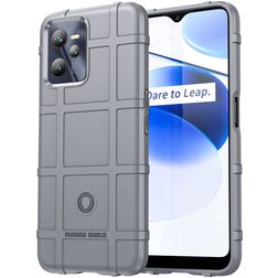 Mobigear Rugged Shield Coque Realme C35 Coque arrière en TPU Souple Anti-Chocs - Gris