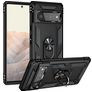 Mobigear Armor Ring Coque Google Pixel 6 Pro Coque arrière Rigide Anti-Chocs avec Anneau-Support - Noir