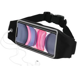 Mobiparts Comfort Fit Belt Brassard Téléphone iPhone 11 Ceinture Coque de Sport en Neoprène - Noir