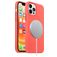 Mobigear Rubber Touch Coque iPhone 12 MagSafe Coque arrière en Silicone - Orange