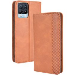 Mobigear Sensation Housse Realme 8 Etui Porte-Monnaie - Cognac