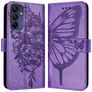 Mobigear Butterfly Housse Samsung Galaxy A16 Etui Porte-Monnaie - Violet