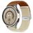 Mobigear Braided Dual Bracelet Nylon Smartwatch Fermeture à pince - Connexion universelle de 22 mm - Marron / Lumière stellaire