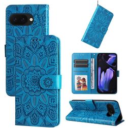 Mobigear Sunflower Housse Google Pixel 9a Etui Porte-Monnaie - Bleu