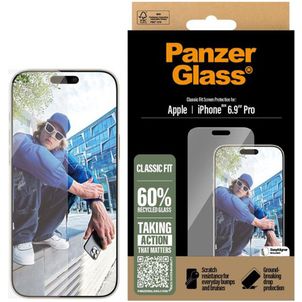 PanzerGlass Classic Fit iPhone 16 Pro Max Verre trempé Protection d'écran - Compatible Coque